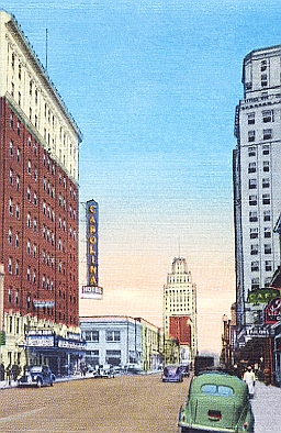 Postcard view of the Carolina Theatre & Hotel